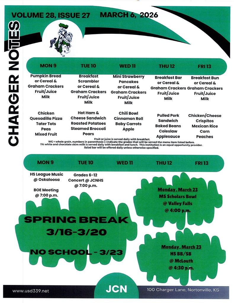 Charger Notes 03/09 - 03/13