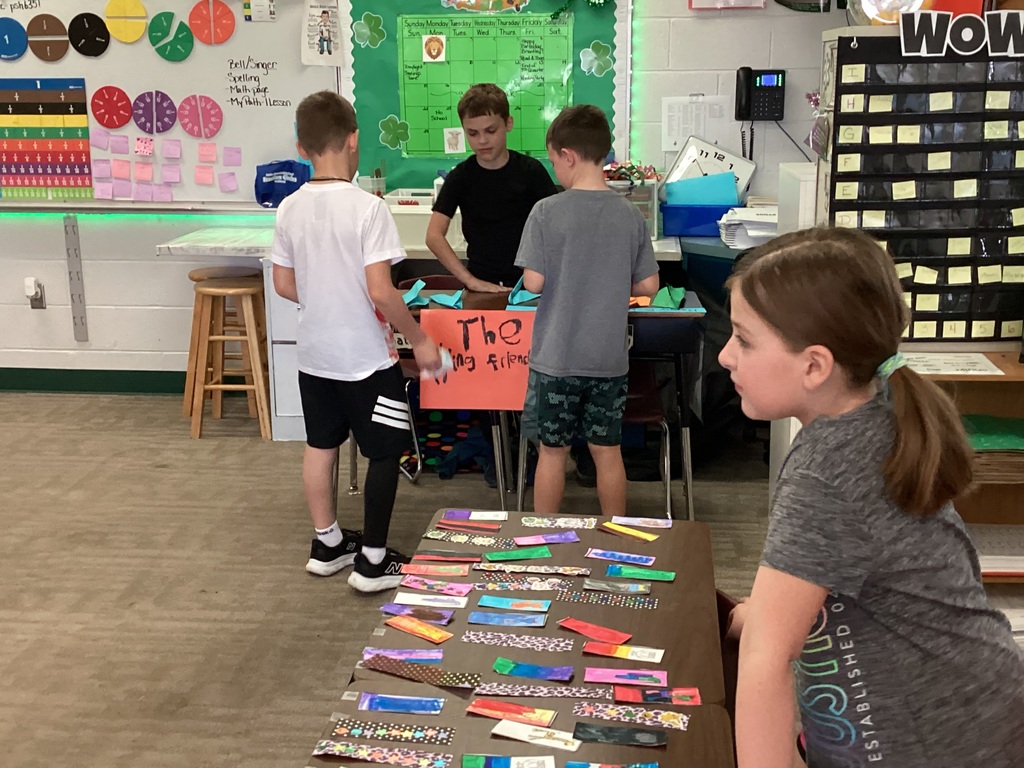 Third grade buying and selling their products