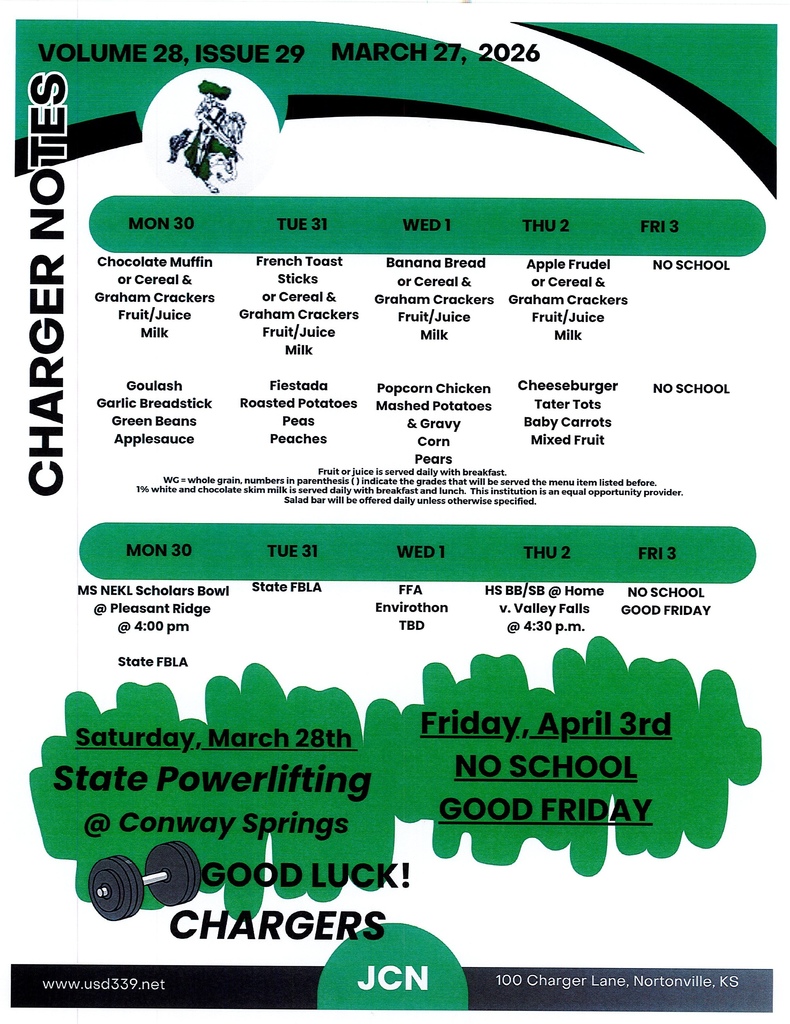 Charger Notes 03/30 - 04/03