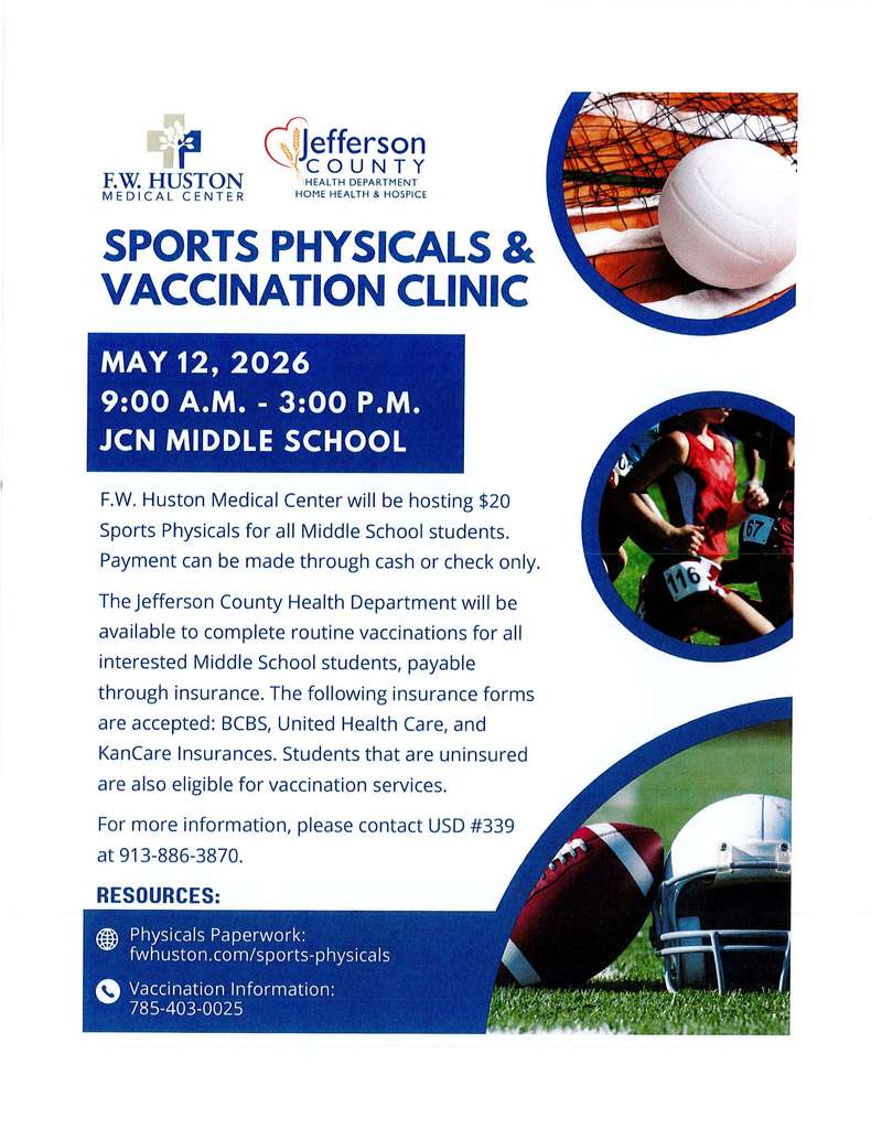 Middle School Sports Physicals
