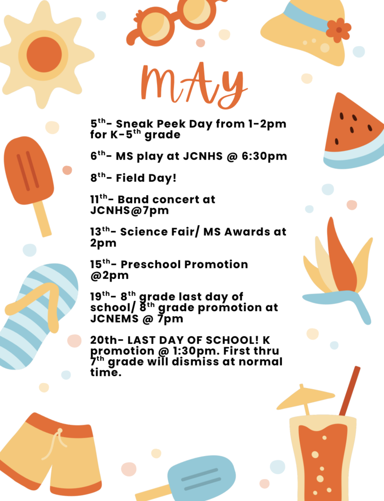 Important dates in May 
