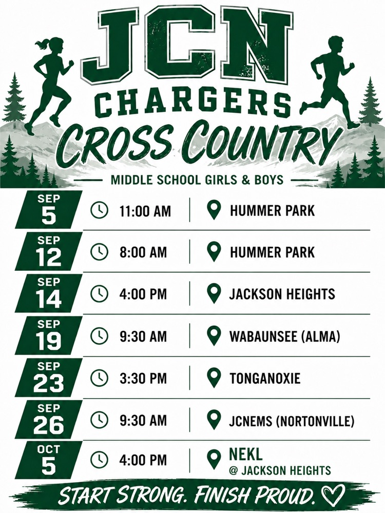Middle School Cross Country Schedule