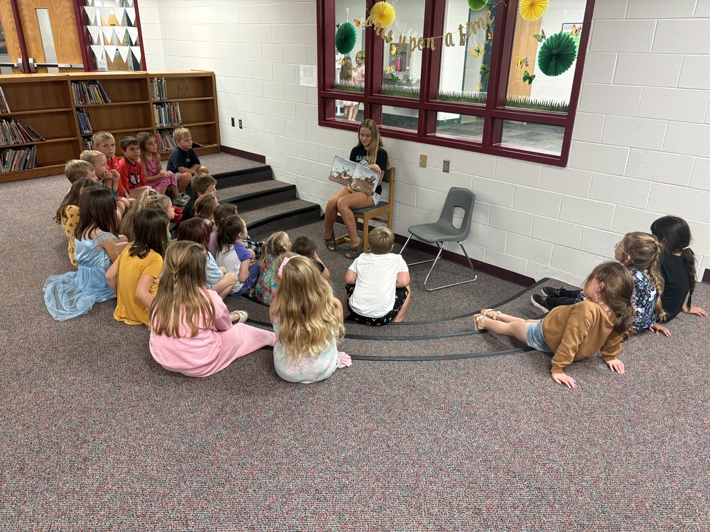 Josie reading to our 1st graders