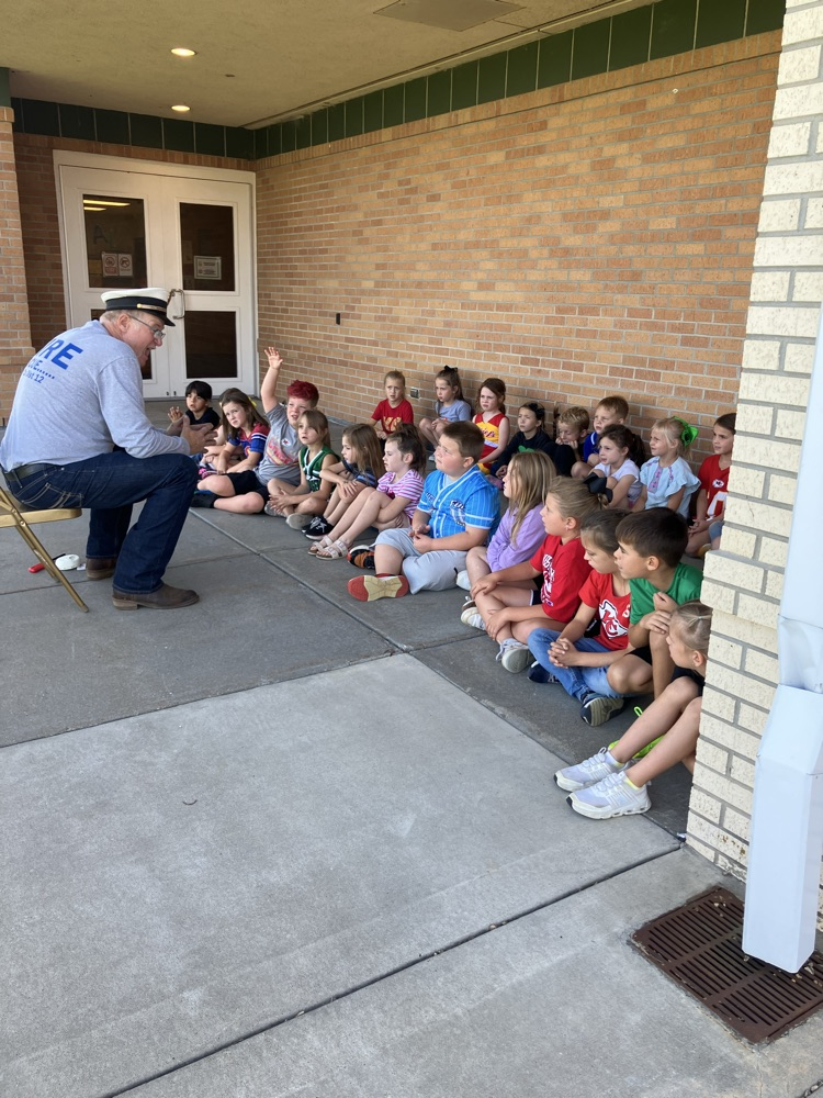 Reviewing fire safety with Captain Wentz