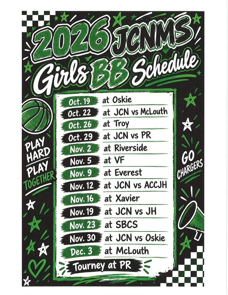 MS Girls BB Schedule