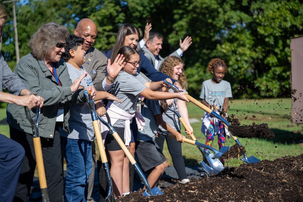 Students and District Leaders break ground on new school