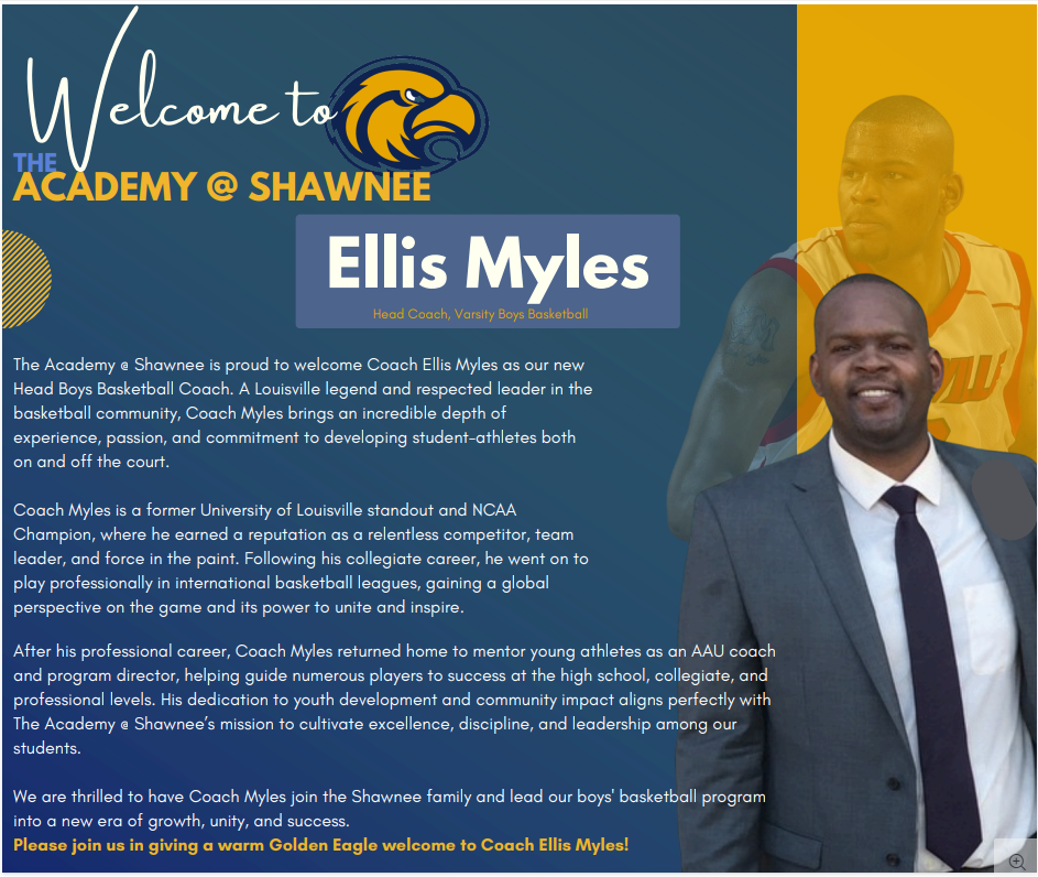 New Head Basketball Coach - Ellis Myles 2025