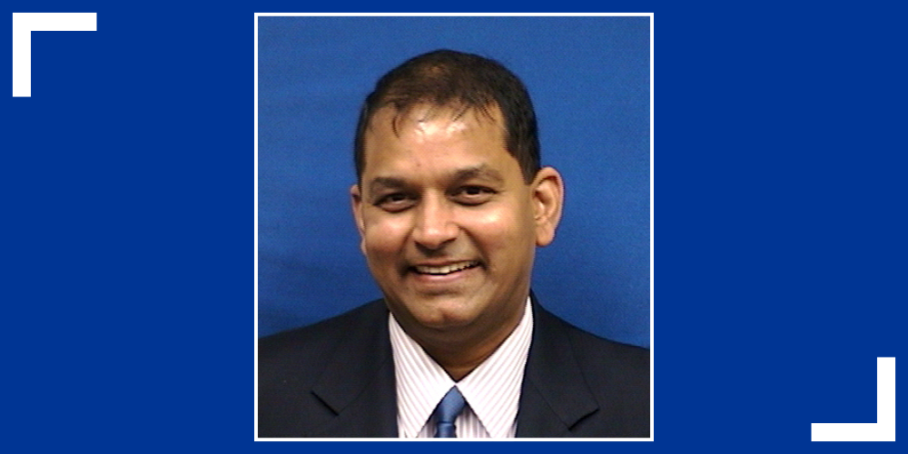 Dr. Nathan Balasubramanian smiles.