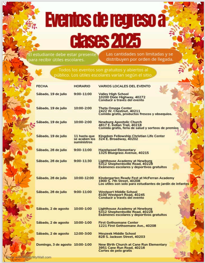 back to school events