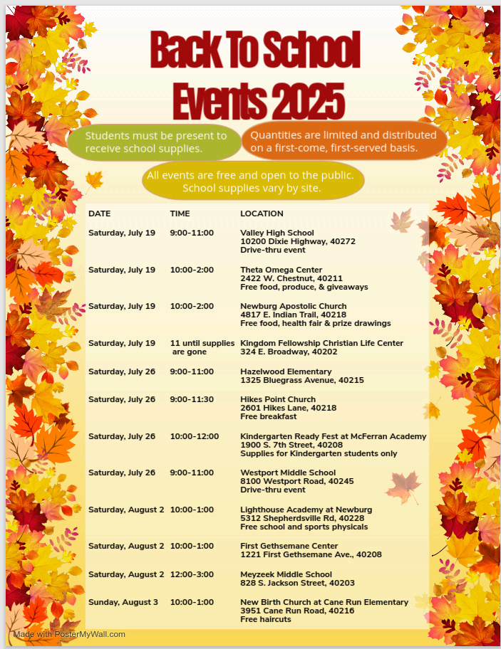 back to school events english