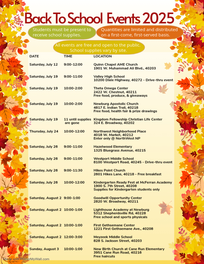 Back to School events