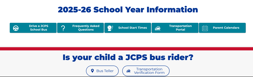JCPS 25-26 School Year Information Webpage