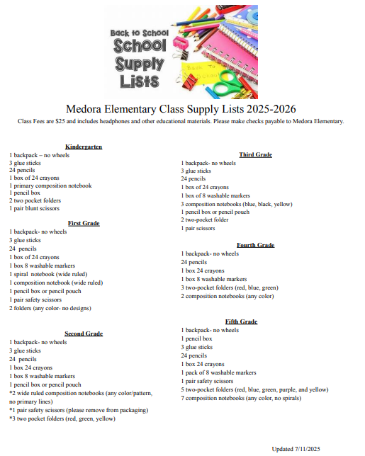 25-26 Supply List