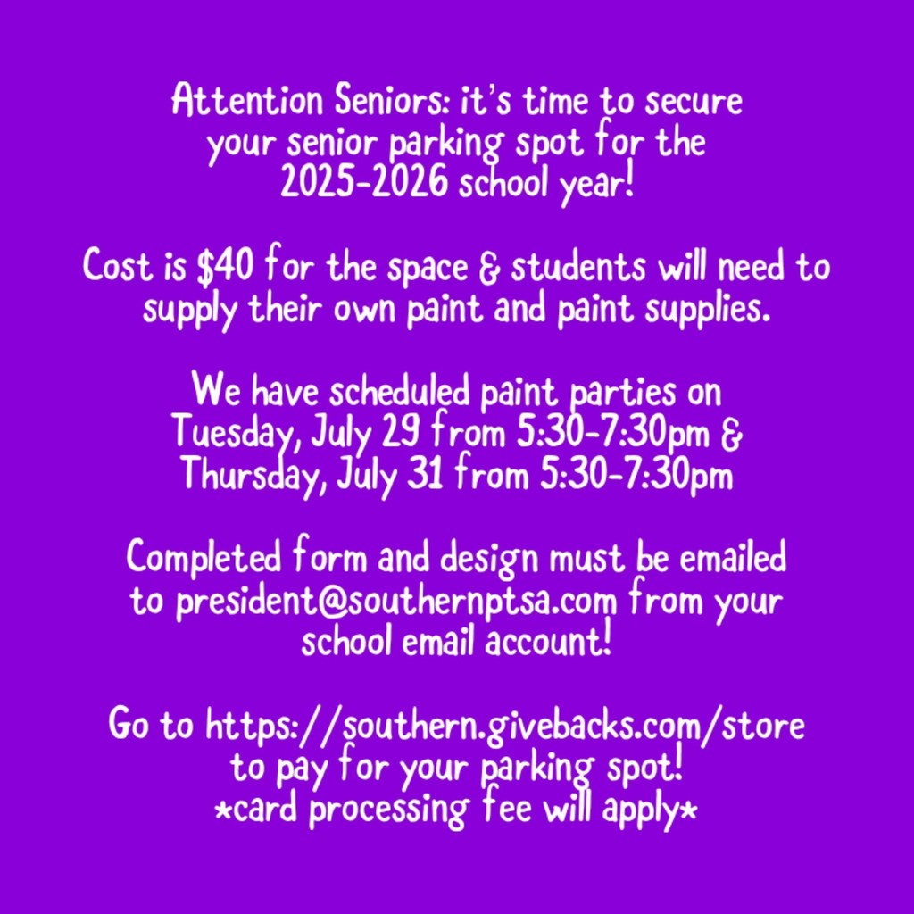 Information about parking lot space.