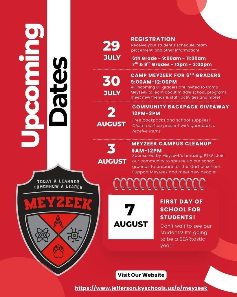 Upcoming Dates to Mark Your Calendars at Meyzeek