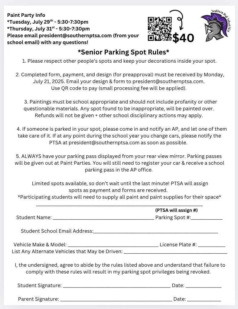 Parking spot application