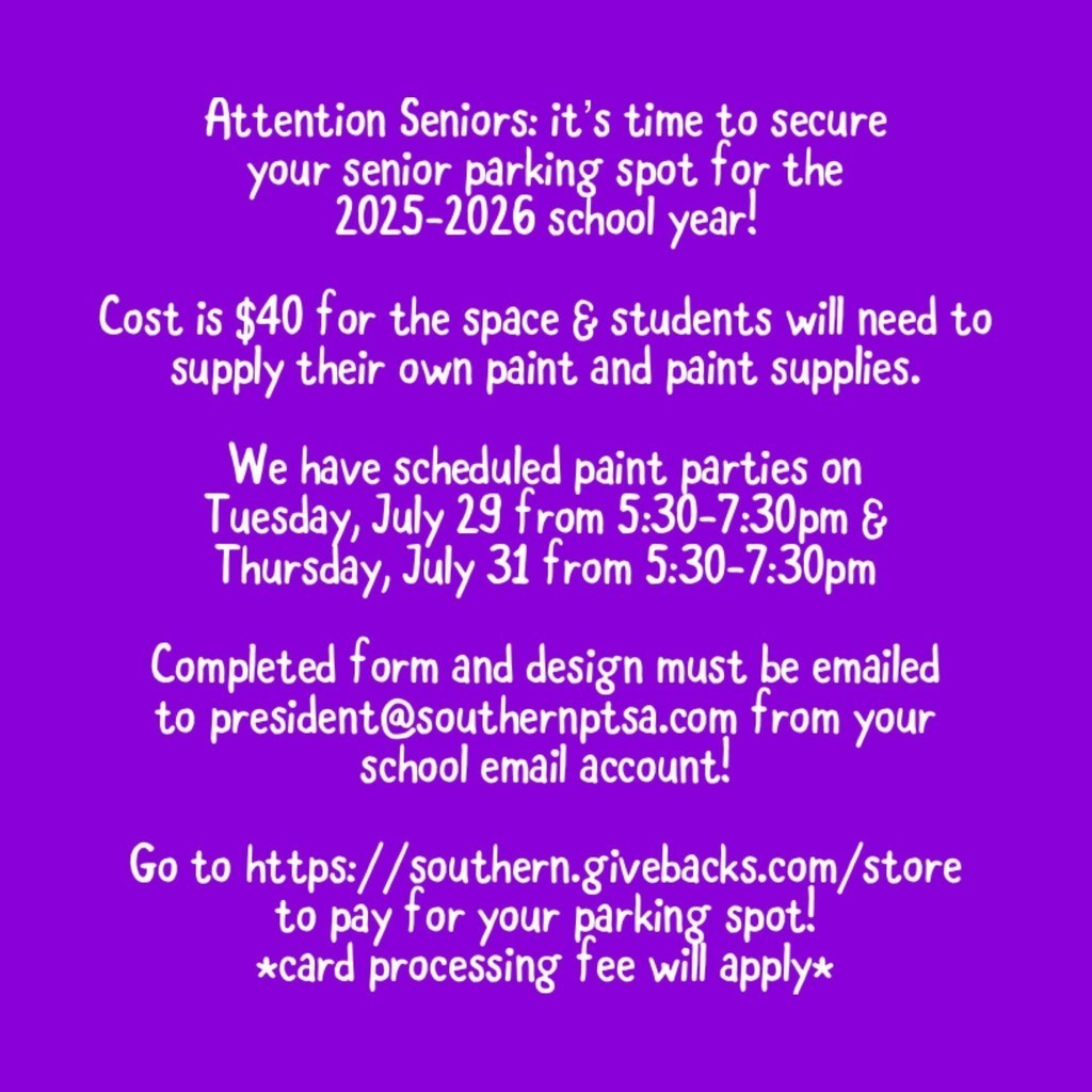 Information about parking lot space.