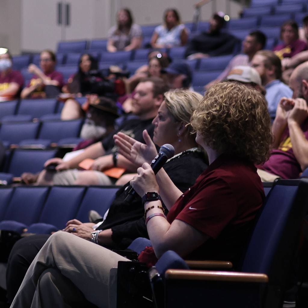 Doss High School Principal, Dr. Julie Chancellor, speaking at GE Appliances