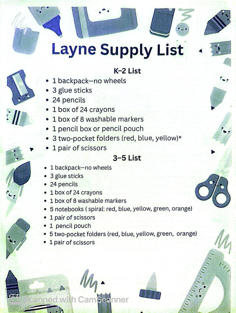 Supply List