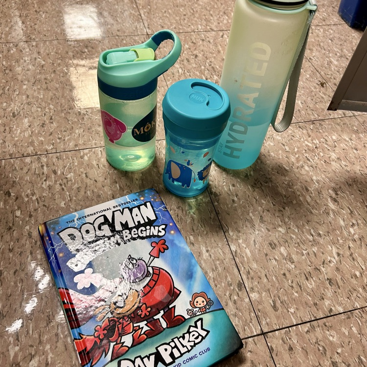 Lost water bottles and book