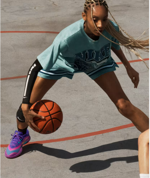 girl playing basketball