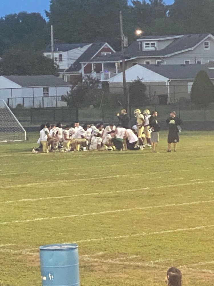Photo of our football players at the scrimmage at Iroquois