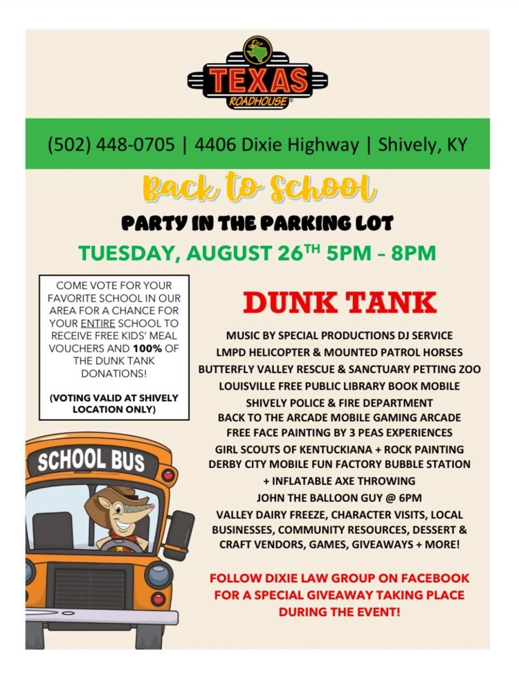flyer for community event for back to school