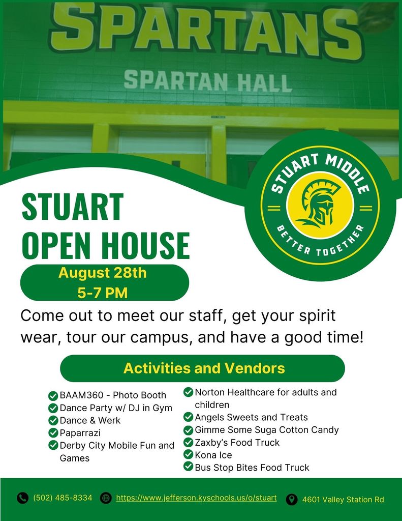 Stuart Open House 2025 August 28th from 5 to 7 PM