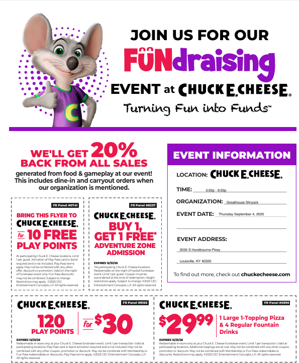 Flyer for event