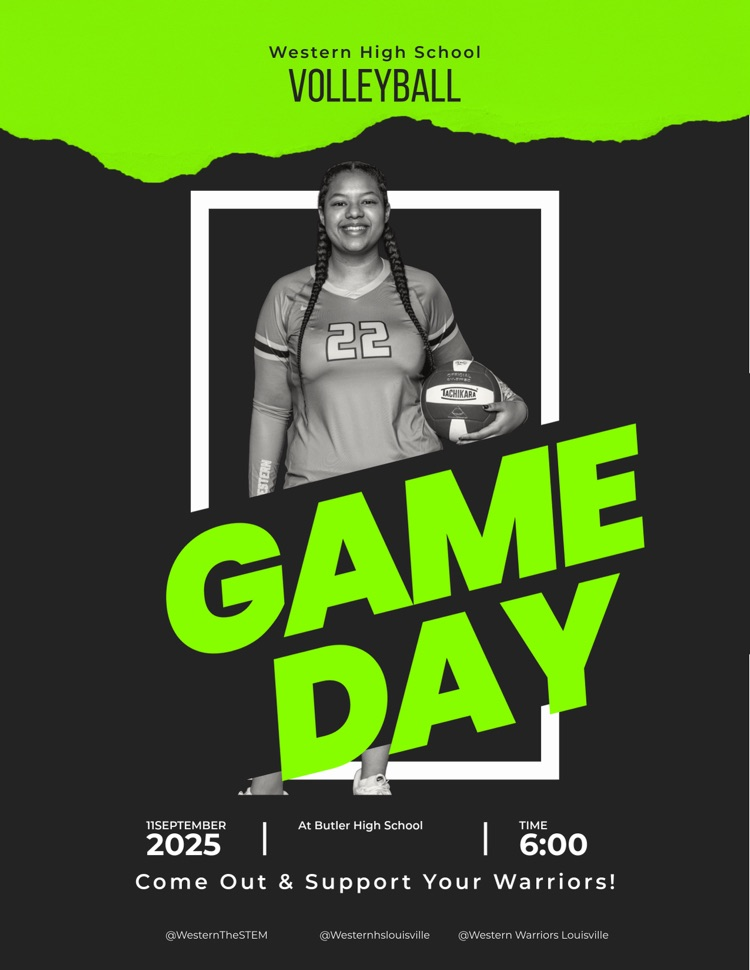 flyer for girls volleyball JV and varsity today
