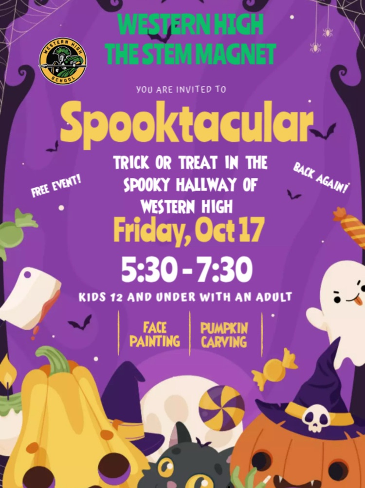 flyer for our trick-or-treating event called Spooktacular
