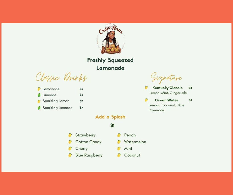 Crave Haus Menu