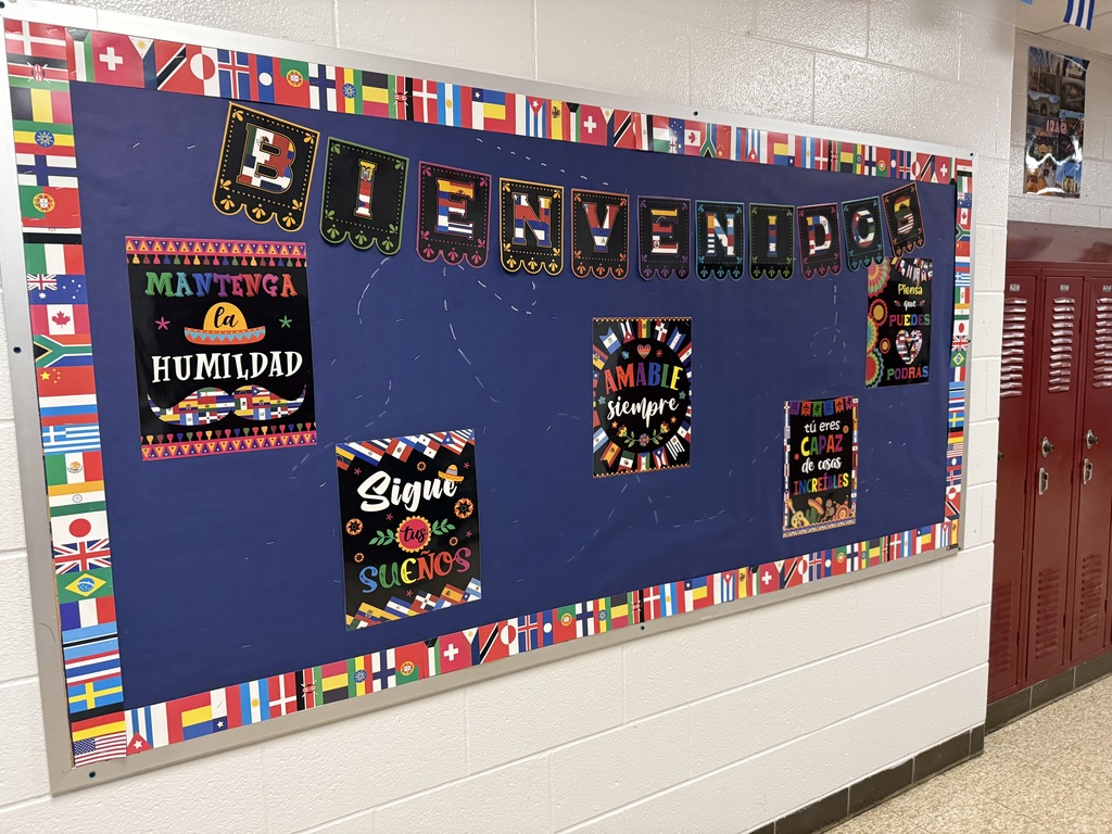 bienvenidos bulletin board