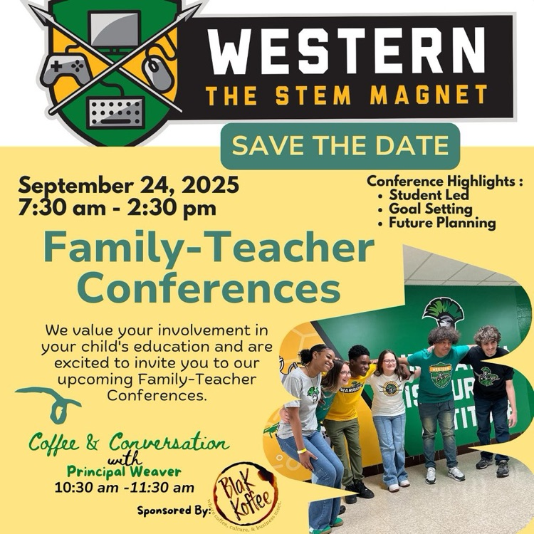 Parent teacher conference flyer for tomorrow, September 24th 730 to 230