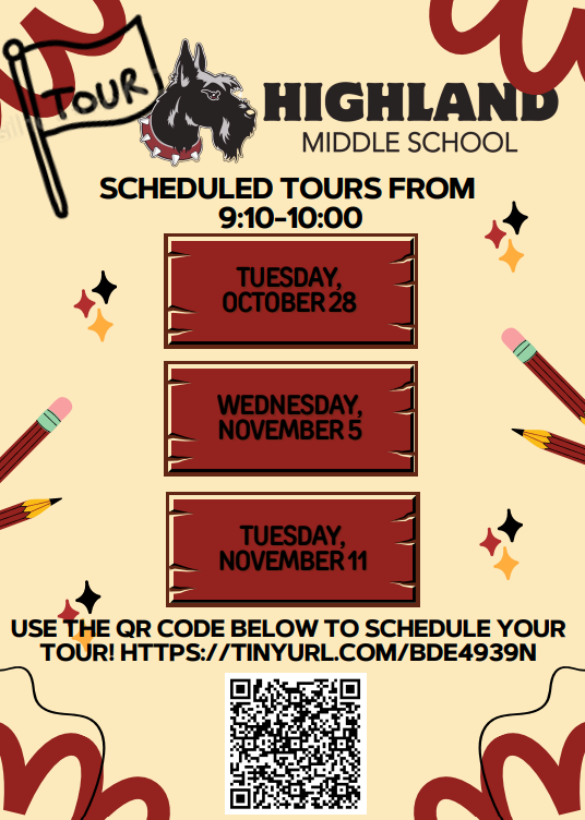 tour times and link for signup