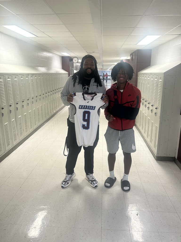 It's Game Day! 🏈 The Charger tradition continues as our football players invite staff members to the game by having them rock their jersey all day long! Shout out to all the amazing teachers and staff supporting our team! 💙  Join us tonight at Charger Stadium as we take on Moore!  Kickoff is at 6:30 PM! ⚡️