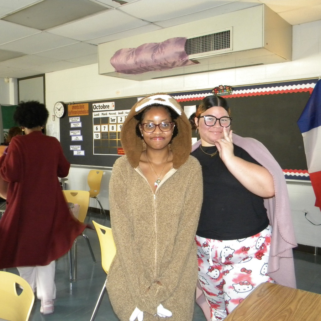 students in pajamas