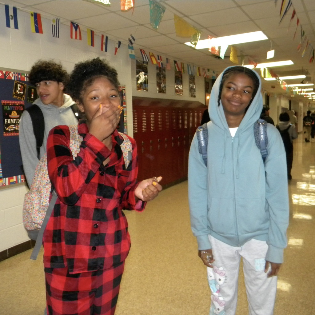 students in pajamas