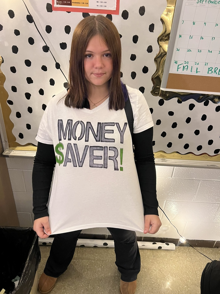 student with Little White Lie t-shirt for spirit week