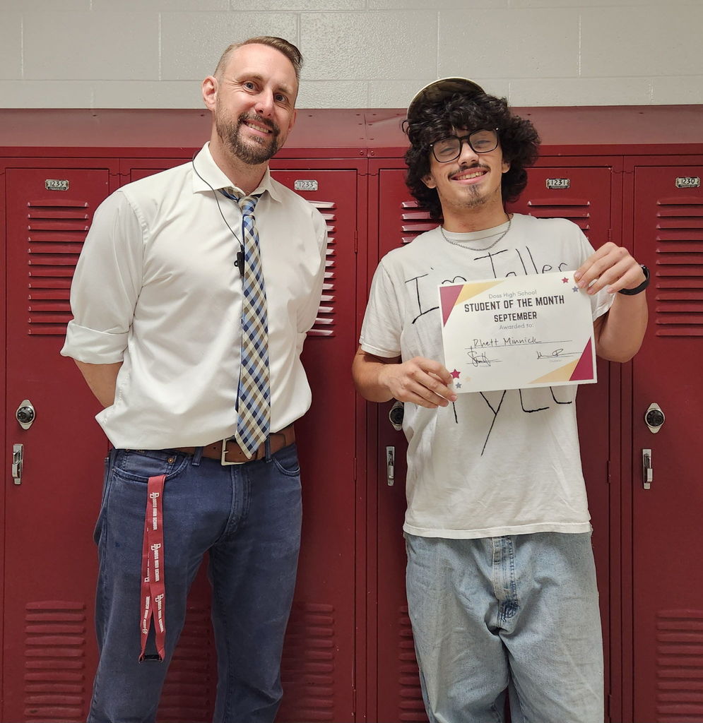 student of the month #3 with academy principal