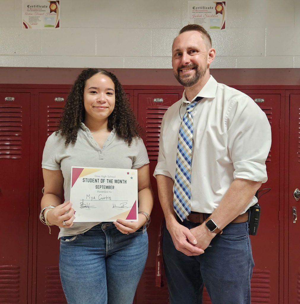 student of the month #1 with TEC Academy principal