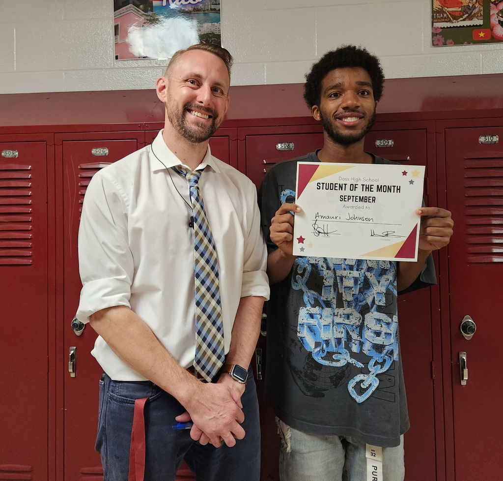 student of the month #2 with academy principal