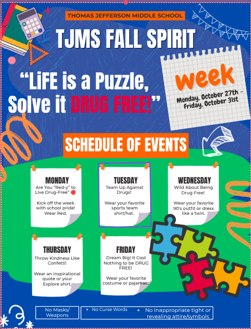 Flyer for Spirit Week
