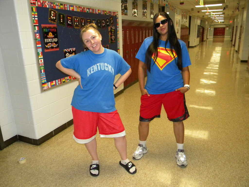 students dressed in fashion disaster outfits