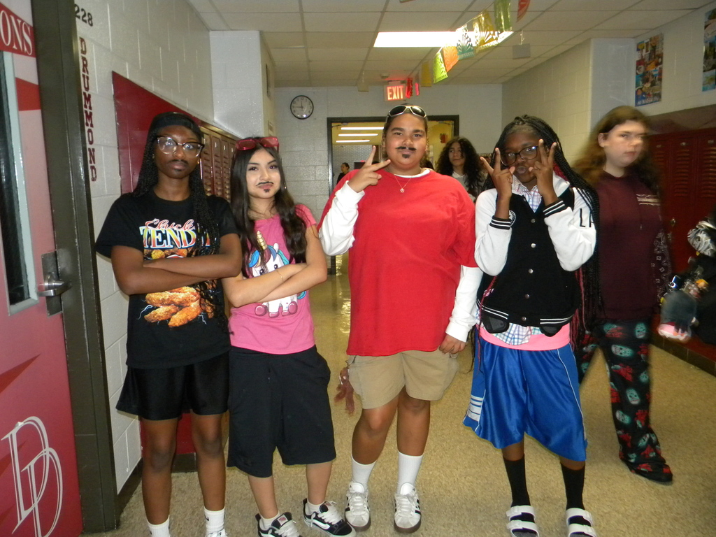 students dressed in fashion disaster outfits