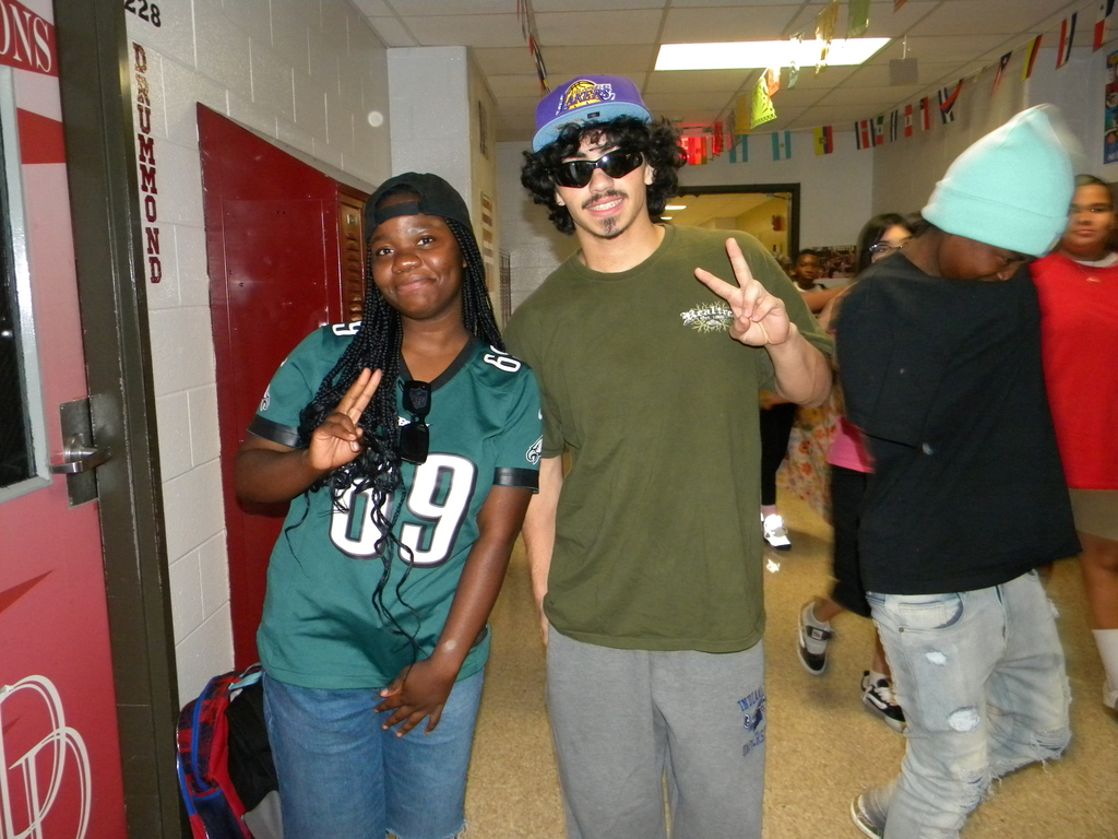 students dressed in fashion disaster outfits