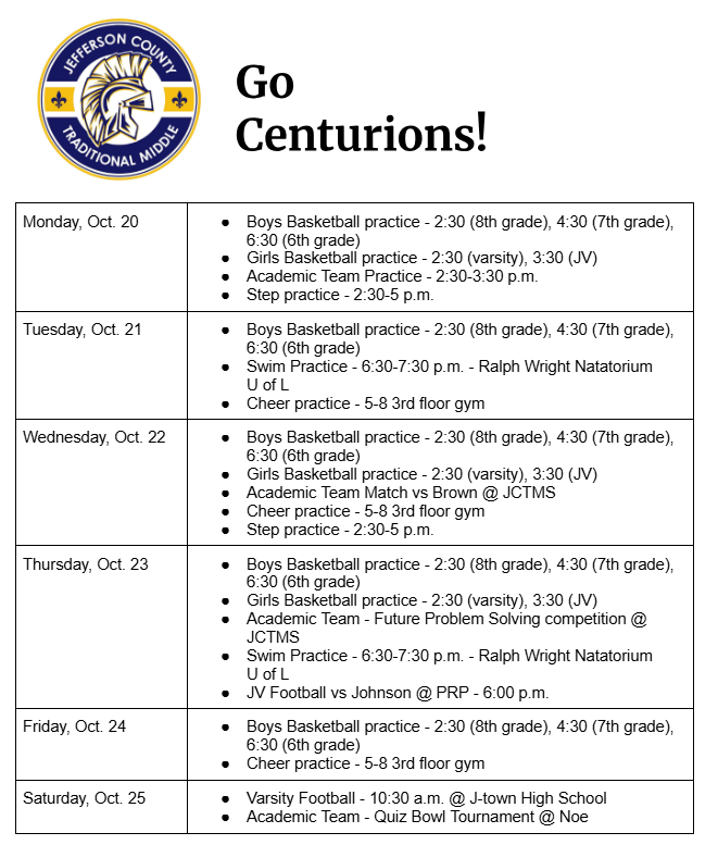Sports calendar 10/17/25