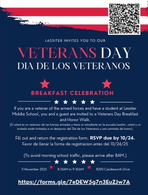 LMS Veterans Day Honor Walk and Breakfast