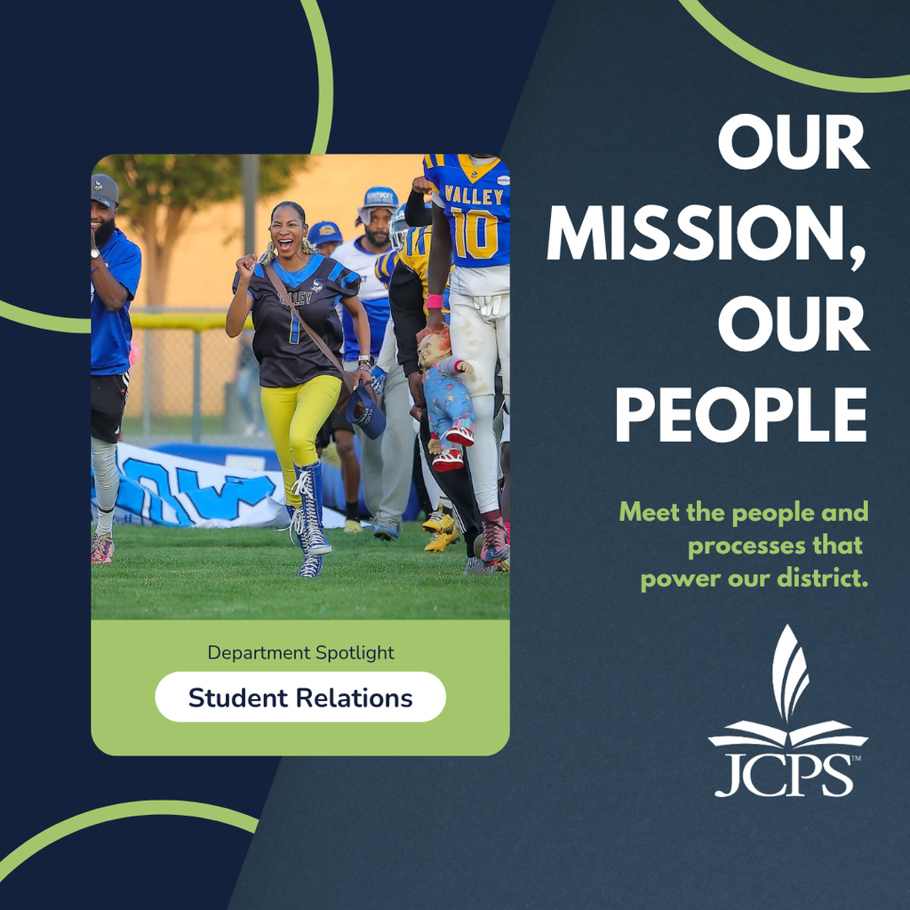 Our Mission, Our People. Department Spotlight—Student Relations. Meet the people and processes that power our district. Photo of Tenesha Marshall.