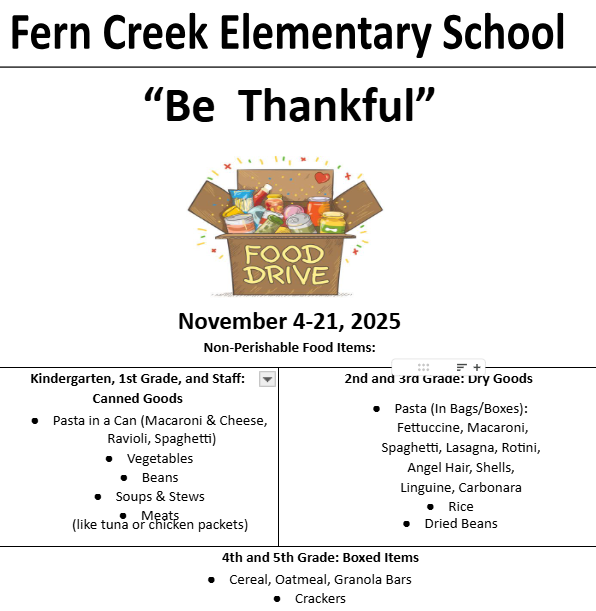 Food Drive Flyer
